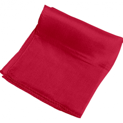 Rødt silketørklæde 13 x 13